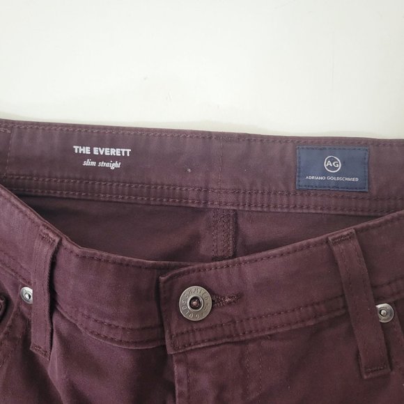 AG Adriano Goldschmied Plum Brushed Denim Jeans The Everett - Picture 7 of 7